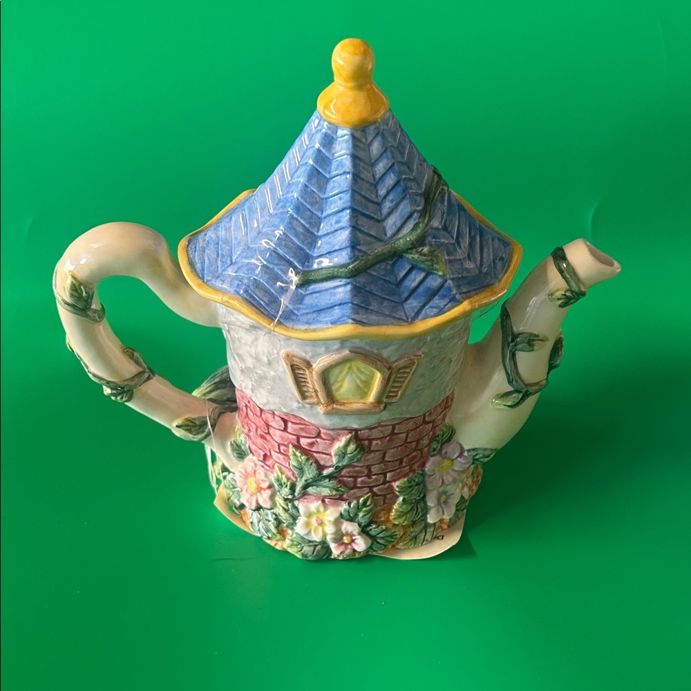 Charming Cottage Teapot with Floral Accents - Picture 3 of 13